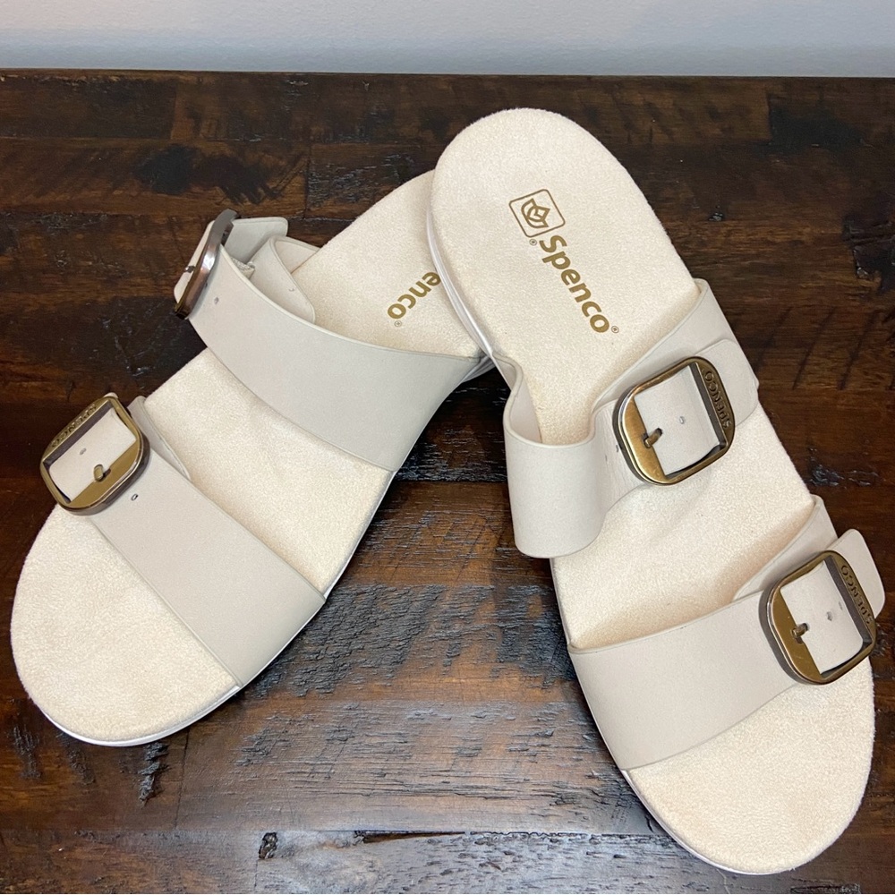 Spenco Vista Slide Women's Leather Arch Support Sandal NEW Size 9D Wide